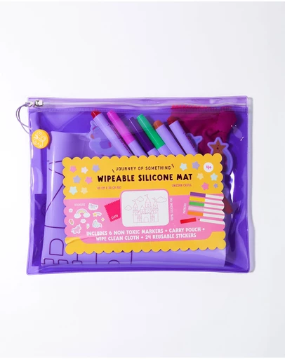 Journey Of Something - Wipeable silicone Mat - Unicorn Castle
