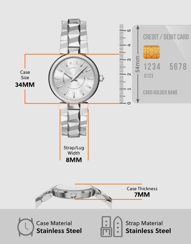 Armani Exchange - Silver Tone Analogue Watch