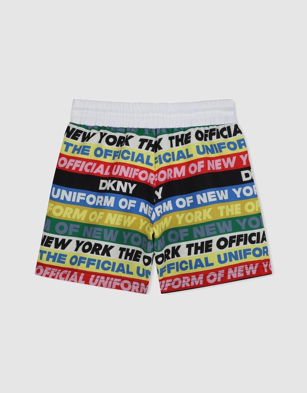 DKNY - Colour Block Logo Script Swim Shorts - Teens