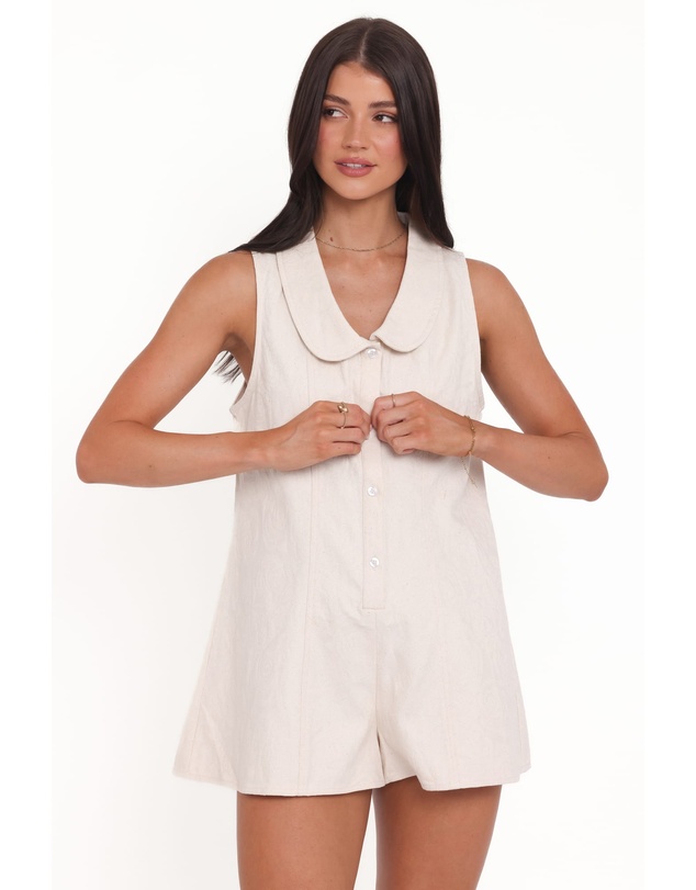 Petal & Pup - Lavina Collared Playsuit - Cream