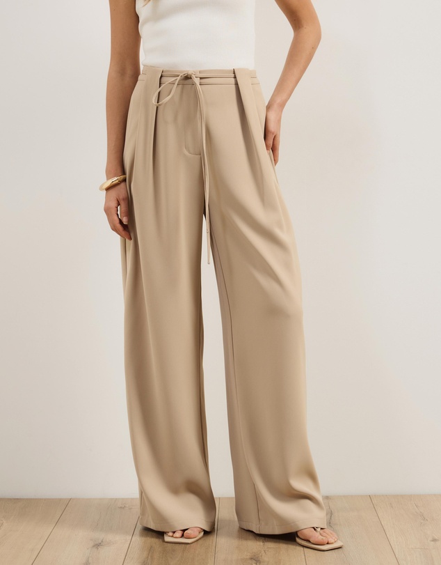 Atmos&Here - Rosa Wide Leg Tailored Pleated Pants