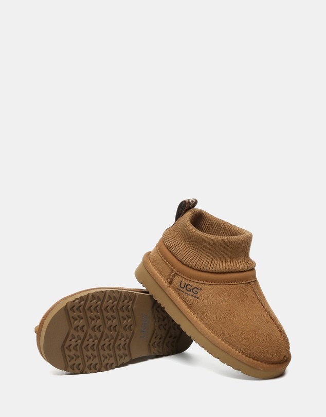 EVERAU - Australian Shepherd Ugg Kids Margaret Cow Suede Upper UGG Boots