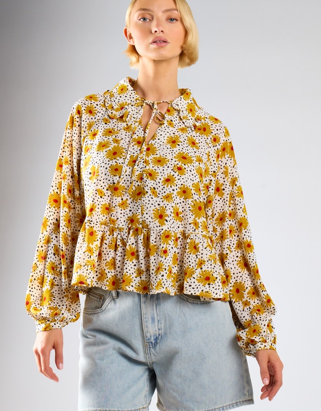 Glamorous - Long Puff Sleeve-Top