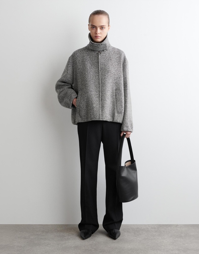 COS - Wool-Tweed Funnel-Neck Jacket