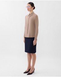 Farage - Single Pleat Silk Shirt