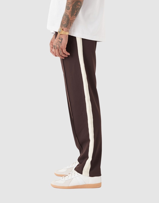 Zanerobe - Stitched Football Trackpant Dk Choc