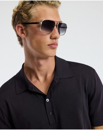 Calibre - Shiny Rayon Polo Currant
