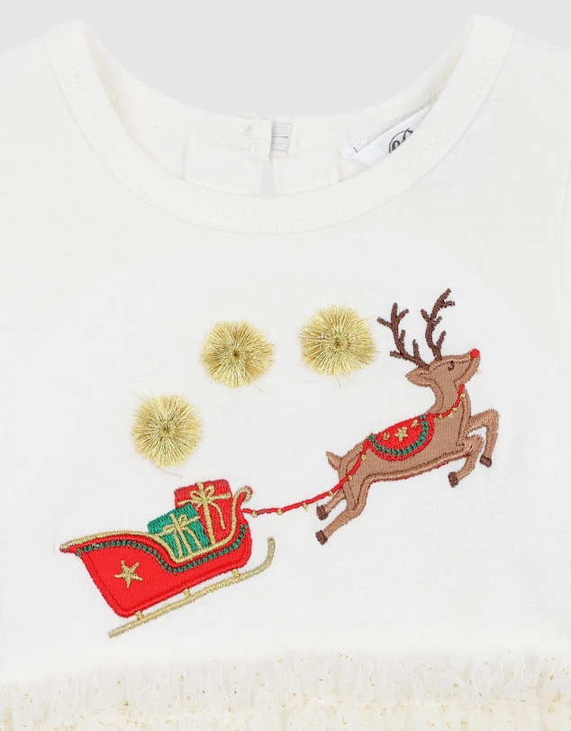 Bebe by Minihaha - Christmas Festive Reindeer Tutu Bodysuit - Babies