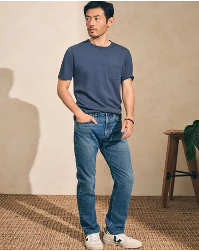 Faherty - Sunwashed Organic Cotton Pocket Tee