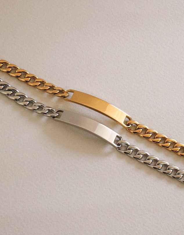 Zahar - Engravable Mens Bar Bracelet