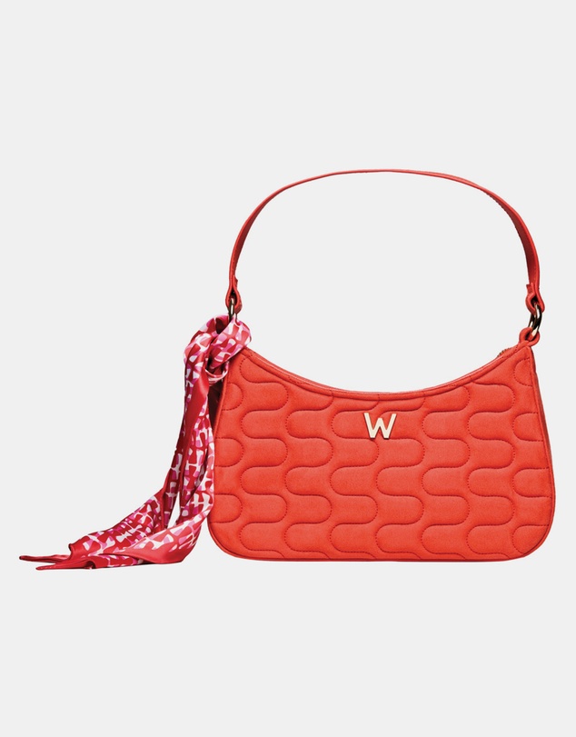 Wolf - Wolf Mimi Swirl Shoulder Bag with Scarf Radiant Red