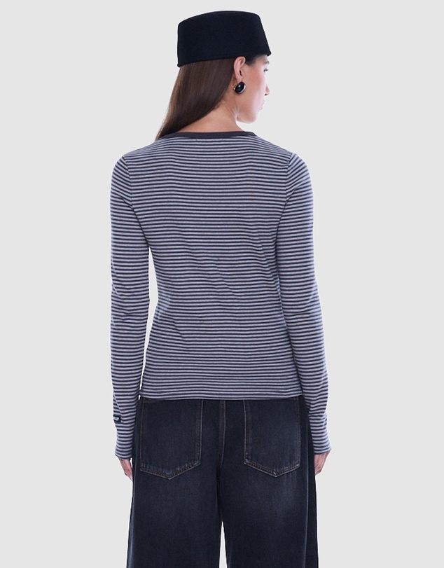 ENA PELLY - Piper Long Sleeve Stripe Top