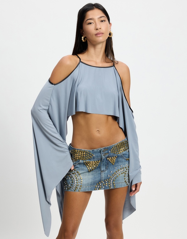 Jaded London - Jersey Cape With PU Binding