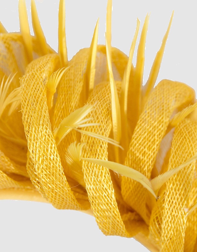 Max Alexander - Yellow Sinamay Fascinator Headband