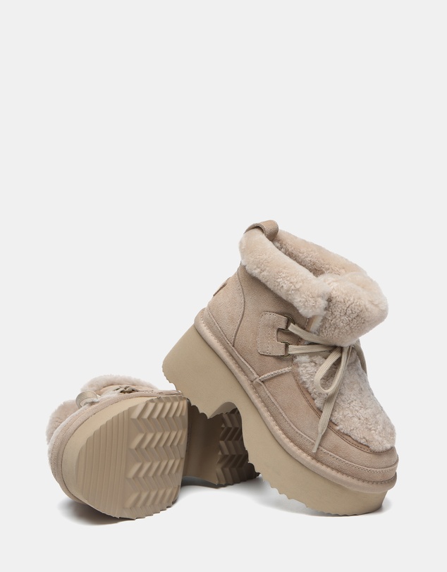 EVERAU - Australian Shepherd Ugg Bumpy Cow Suede Upper Fashion Boots