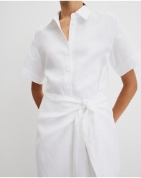 Country Road - Organically Grown Linen Mini Linen Shirt Dress