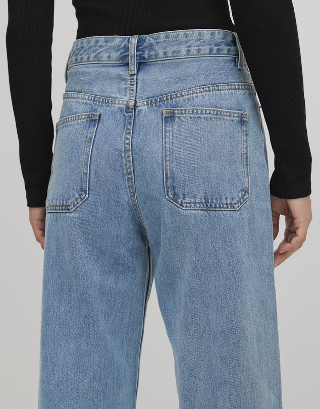 AERE - Suki High Rise Hem Detail Jeans