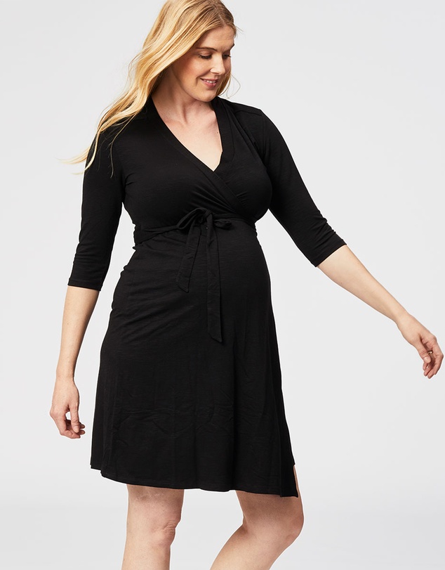 Cake Maternity - Custard Nursing Wrap Dress
