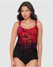 Miraclesuit Swimwear  - Petali Rosa Dazzle Underwired Draped Tankini Top
