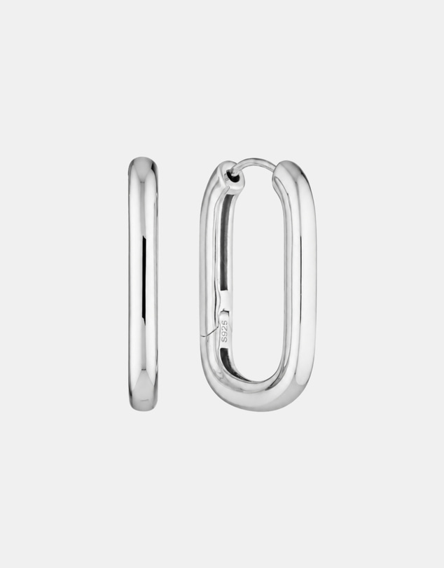 Luna Rae - Sterling Silver - Edge Hoops