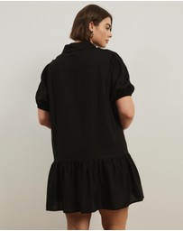 Atmos&Here Curvy - Lola Linen Blend Shirt Dress