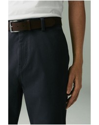 NEXT - Belted Soft Touch Chino Trousers Straight Fit