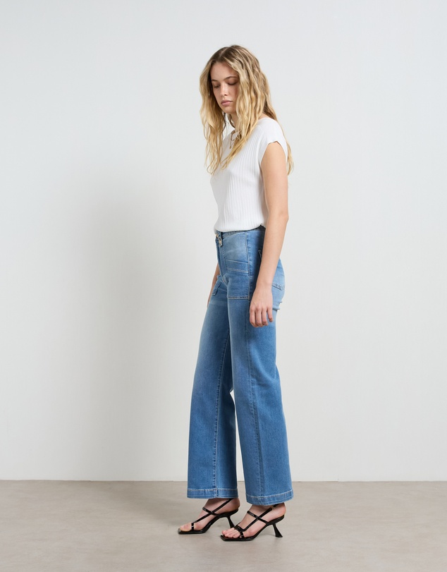 DRICOPER DENIM - Carrie Rodeo Blue Wide Straight Leg Jeans