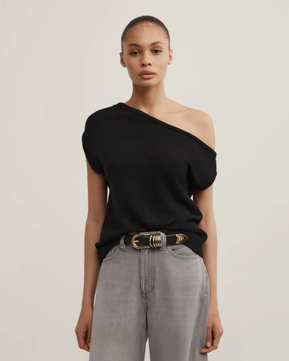 Witchery - Asymmetric Short Sleeve Slouch Knit