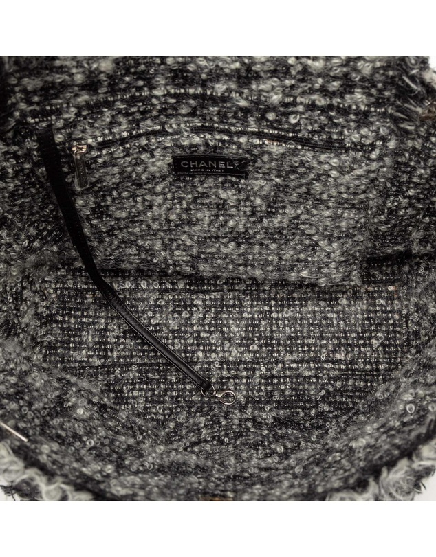 Pre-Loved by Azura Reborn - Pre-Loved CC Quilted Calfskin Tweedy Shopping Tote