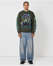 Off-White - Graff Pupp Chunky Knit Crewneck Jumper