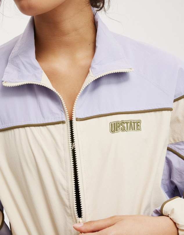 Upstate - Upstate Spray Jacket - Cream / Lavender
