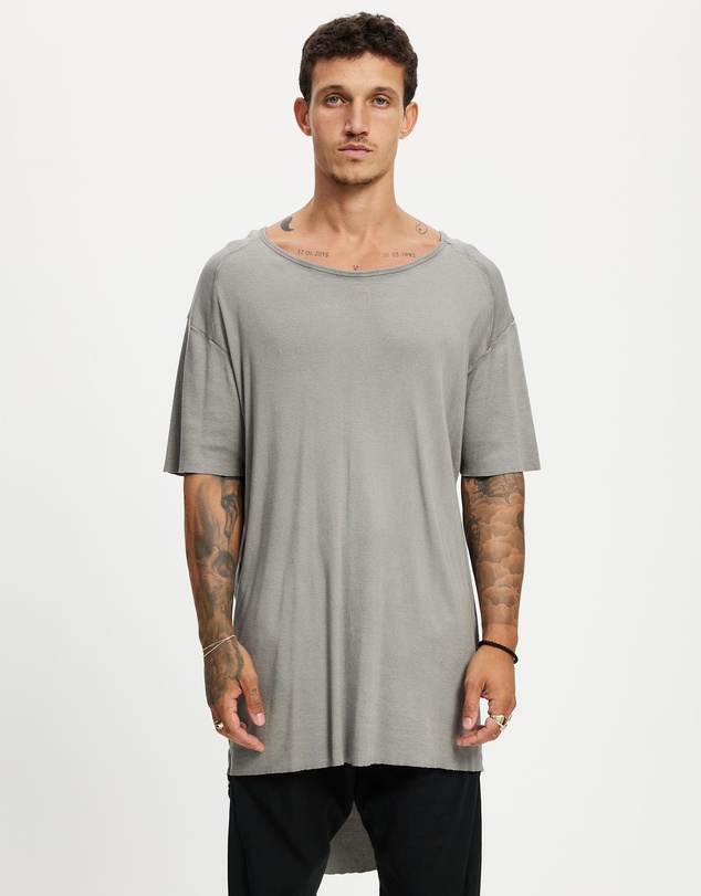 Surrounded By Ghosts - The Arsenic Relaxed Rib Knit Long Tail T-Shirt