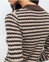 AERE - Baya Stripe Knit Top