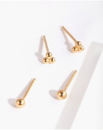 Lovisa - Gold Plated Sterling Silver Ball Cluster Pack Earring