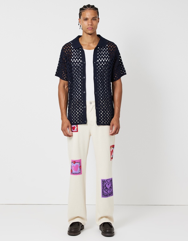 Scotch & Soda - Crochet Knitted Short Sleeve Polo