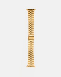 Friendie - Stainless Steel Link Bracelet Band - The Perth - Apple Watch Compatible
