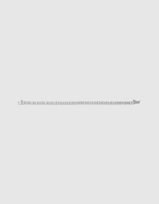 Wanderlust + Co - Pave 925 Sterling Silver Baguette Tennis Bracelet