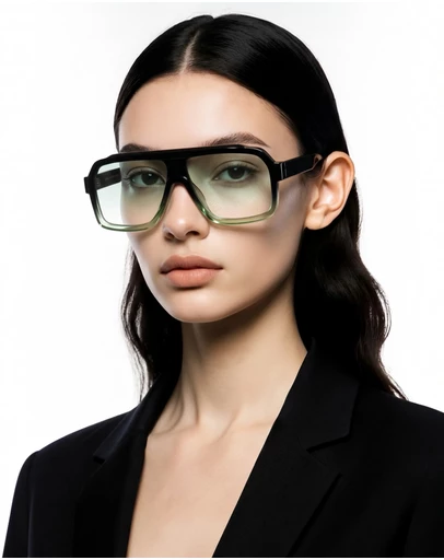 Mossée - Olivia Emerald Noir Sunglasses
