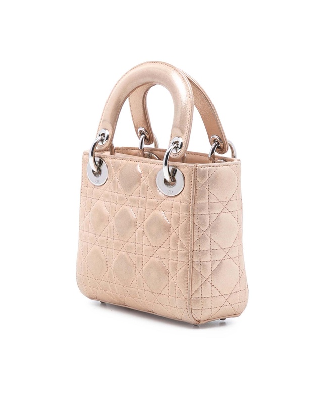 Pre-Loved by Azura Reborn - Pre-Loved Mini Iridescent Lambskin Cannage Lady Dior