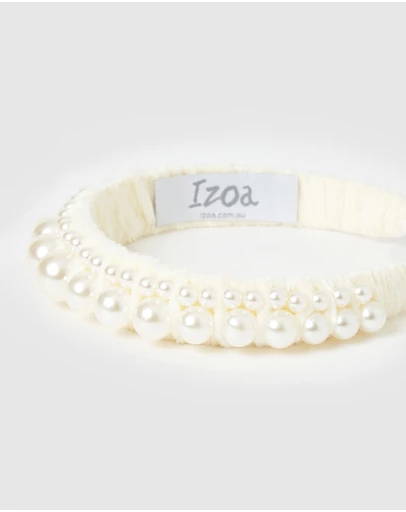 Izoa - Alora Velvet Pearl Headband