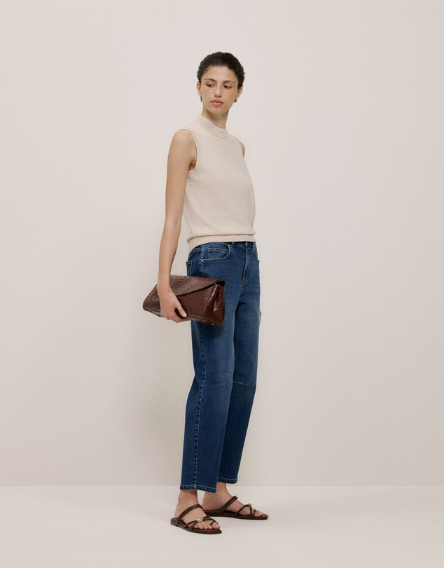 Trenery - Tapered Leg Jean in Mid Blue