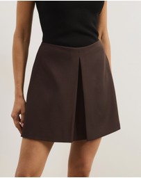 Atmos&Here - Belinda Pleat Tailored Mini Skirt
