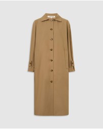 Oroton - Reversible Check Mac Coat