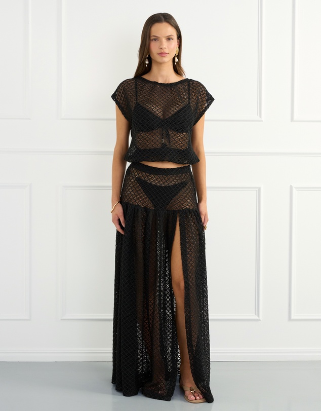 Aqua Blu Australia - Black Pia Maxi Skirt