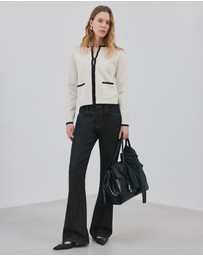 M.N.G - Contrasting Ribbed Cardigan