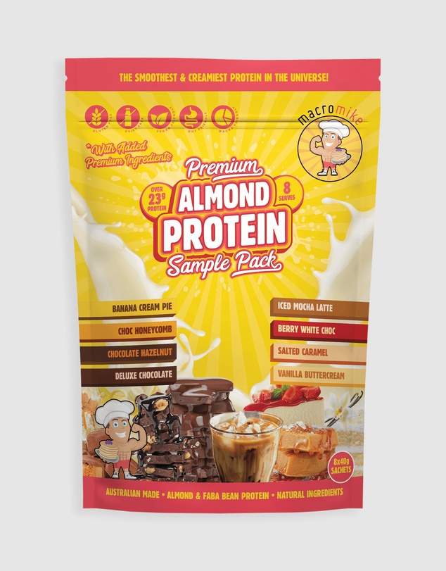 Macro Mike - Premium Almond Protein Sample Pack - 8x40g