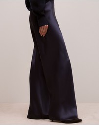 Trenery - Satin Bias Cut Pant in Night Sky