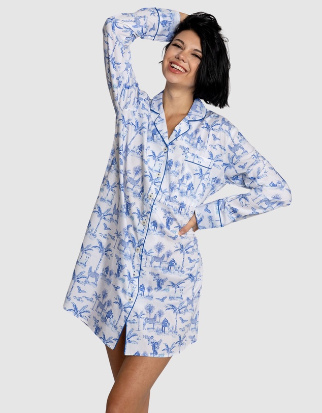 Sant And Abel - Women's Skydog Blue Night Shirt