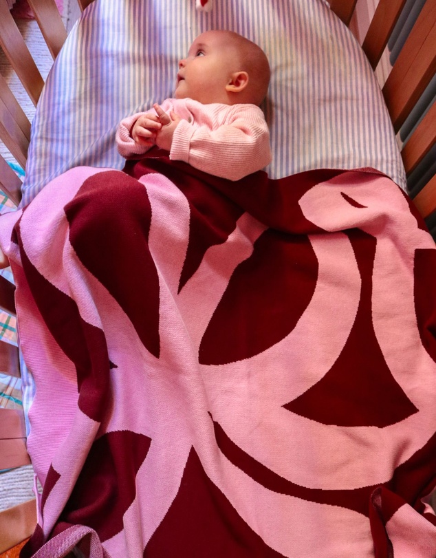 Mosey Me - Ribbon Knitted Baby Blanket