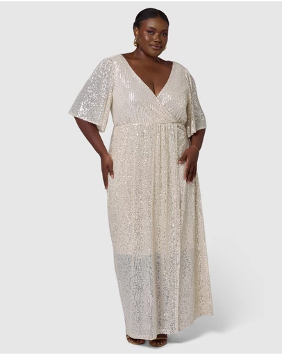 Pink Dusk by Curve Project - Lure Sequin Maxi Dress